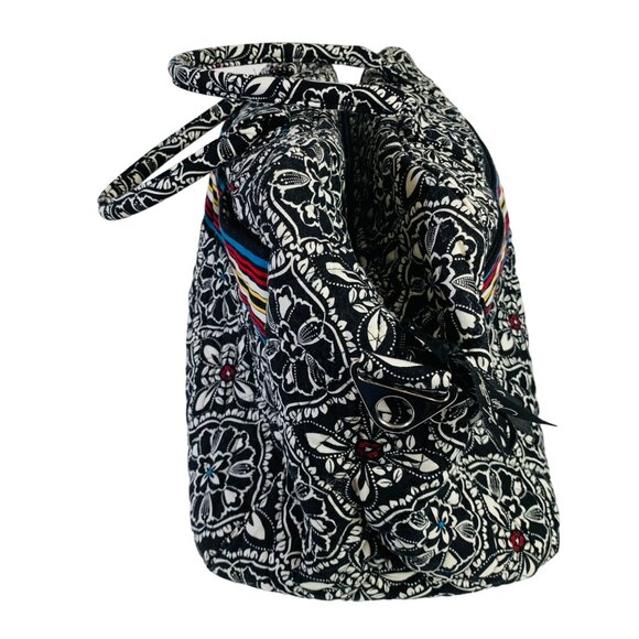 Vera Bradley Floral Grand Weekender Travel Bag Retro Stripes Adjustable Strap - Picture 4 of 16
